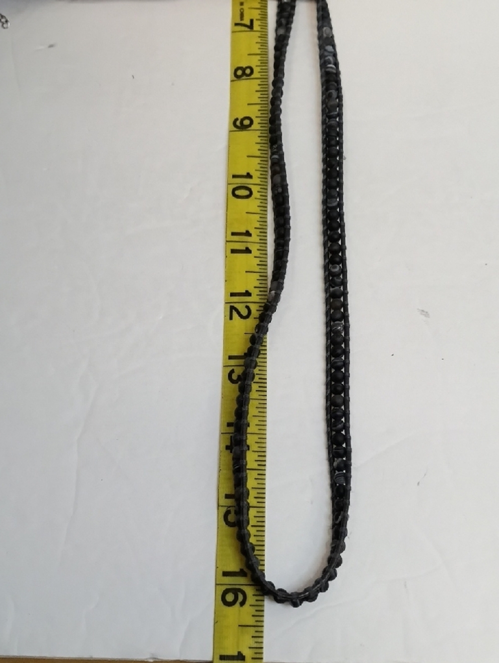 Chan Luu Leather Wrap Bracelet Beaded Multi Wrap Sterling Silver 925 Clasp Black - Picture 4 of 7